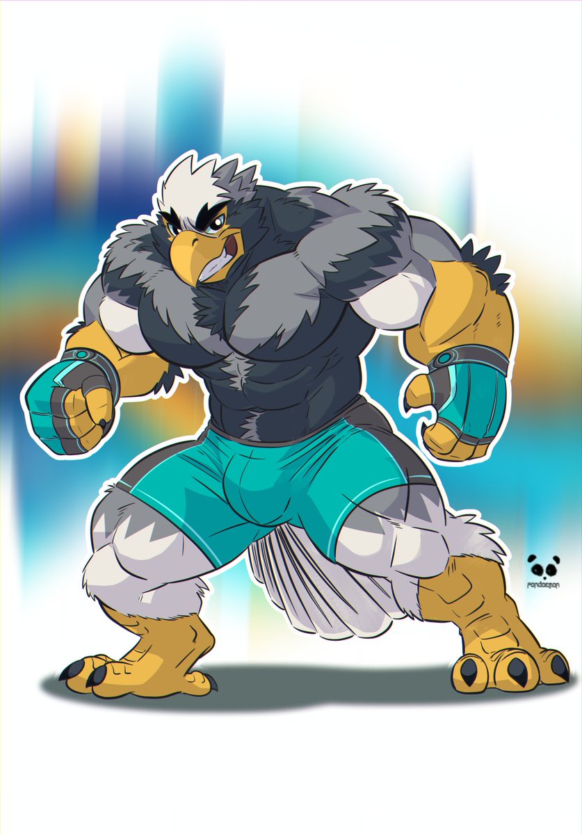 I'm Ready, are you? - Pacific Eagle Wrestler - Commission for  Musingfornoreason from Furaffinity - Infinite Painter