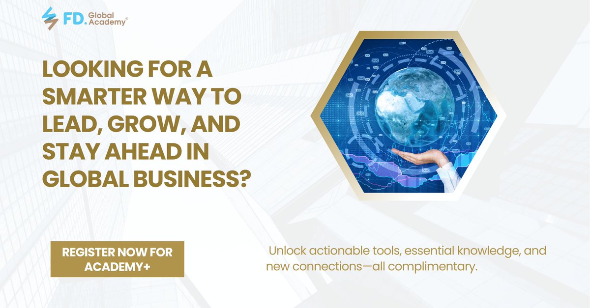 What if one free step could jumpstart your global success? 

Join FD Global's Academy+ for FREE and unlock access to expert-led webinars, growth strategies, and an engaging newsletter!

Start your journey to global success today!  Register: fdglobal.academy/academyplus-ho…