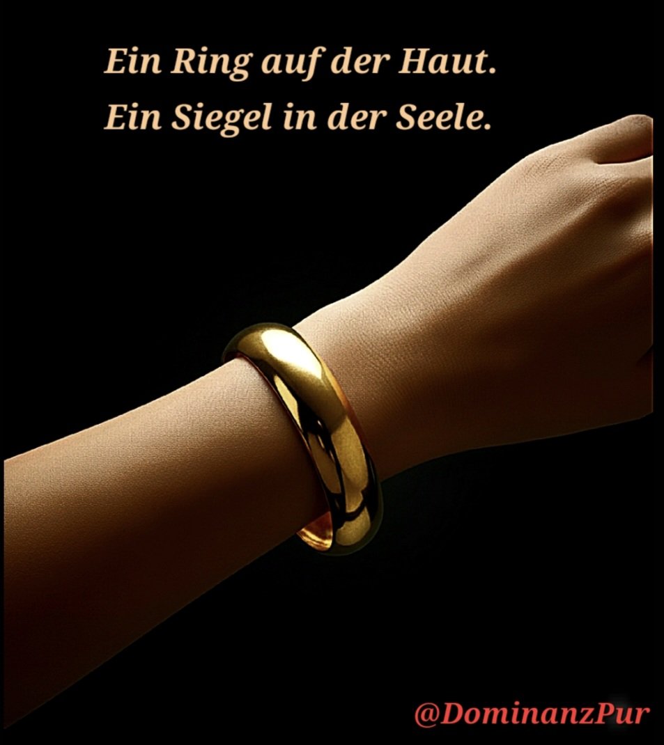 Ein Armreif schmückt nicht.

Er bindet.

Und er erinnert jeden Atemzug daran, wem du gehörst. 

Findom #Surrender