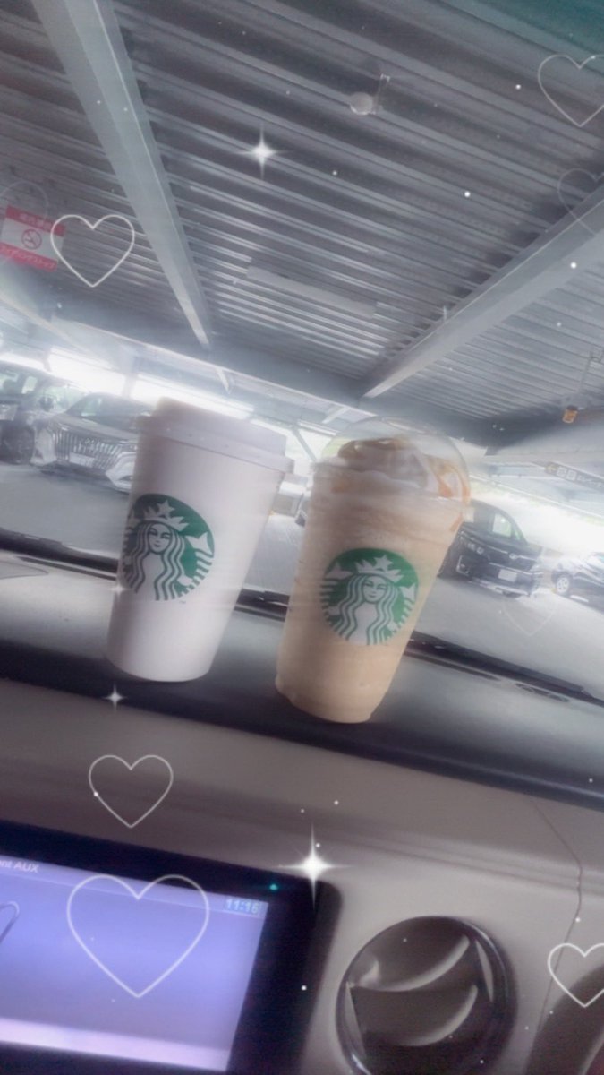 彼のおかげでスタバこれたぁ〜☺️おいしい😋