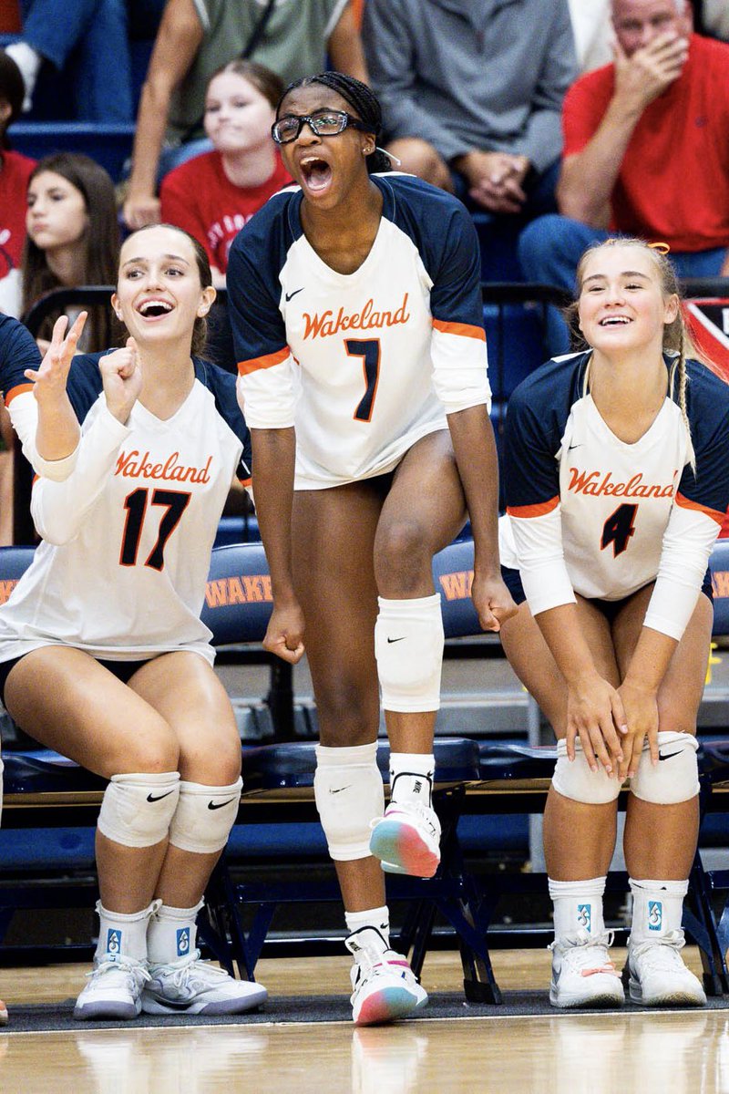 If you’re not watching <a href="/WakelandVB/">Wakeland Volleyball</a> in person, then you’re missing out! #wakeland #DefendingChamps