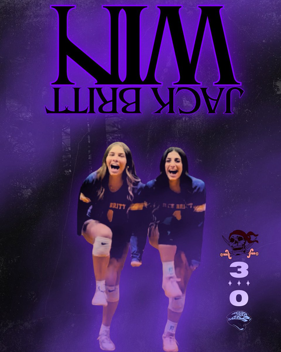 The JV &amp; varsity volleyball teams win in straight sets. 🧹 🏴‍☠️ 
Varsity Stat leaders: T. Locklear 10 kills; Kar. Ives 12 kills, 3 aces; and POG: S. Badra 5 aces, 17 assists, 5 kills.