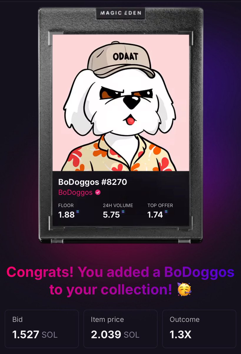 Can I get 13 RTs today?

Doggo buy lucky Day 13 🍀 

I can’t believe BoDoggos are under 500 United States dollars 🤦