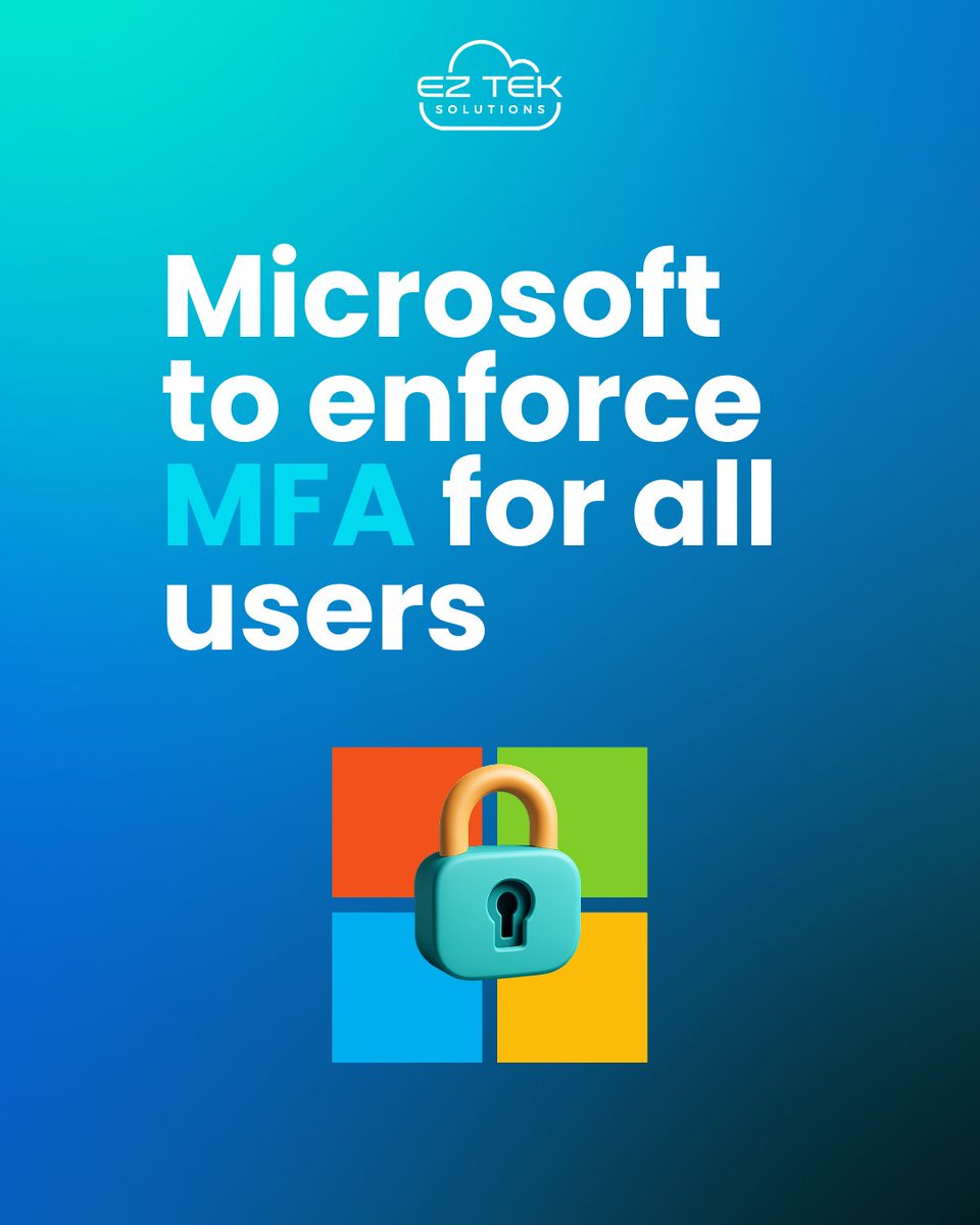 eztek_solutions's tweet image. 🔐 Microsoft is enforcing MFA for all users in Entra ID (formerly Azure AD).
That means passwords alone won’t cut it anymore.
Admins, guests, and users, MFA is now the default.
Is your setup ready?