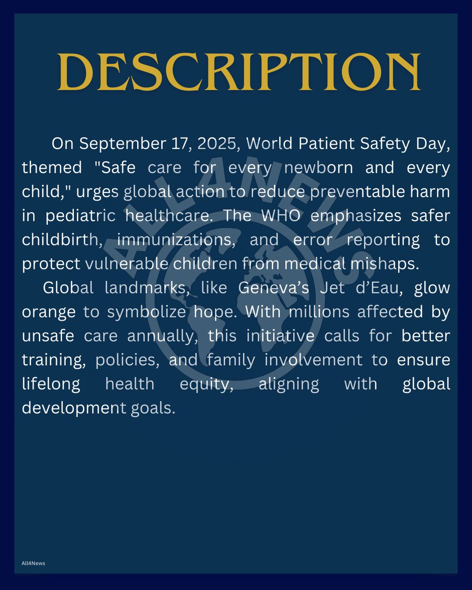news_all4's tweet photo. 💙World Patient Safety Day shines for kids’ care! #PatientSafety #WHO #SafeCareExplain https://t.co/tnMr7lFq3f