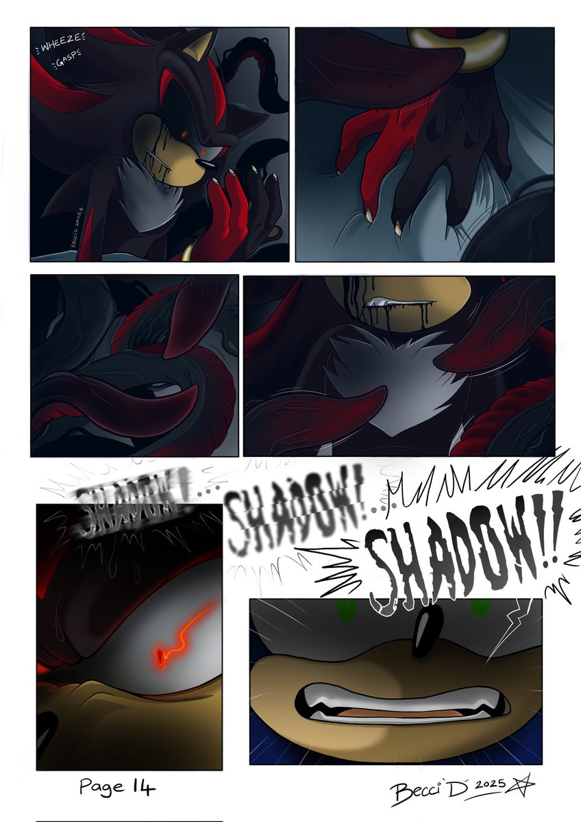 Becci_D_Artist's tweet photo. "Sunshine" (A Sonadow fan comic) Part 5
#sonadow #comic #ShadowTheHedgehog #SonicTheHedgehog #shadow #sonic #maria #sunshine #creepy #horror #vibes #page
#thirteen #forteen #TBC https://t.co/wOA5CkPLjn