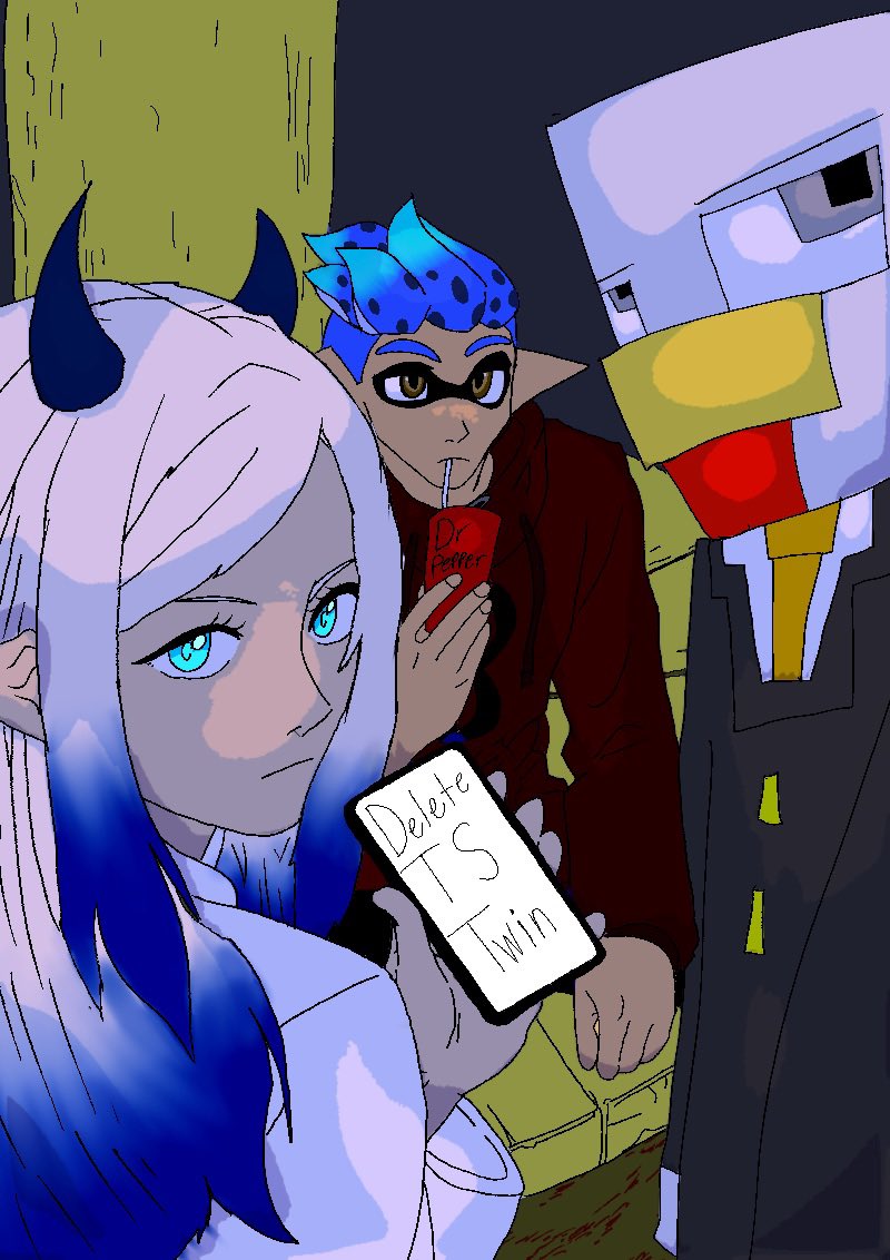 caleb605art's tweet photo. These are 2 reaction images I made for the Children of Infinity a few months ago and somehow the one of the trio became one of @5Niko05 favorite drawings I’ve ever done https://t.co/3zNtjSep6G