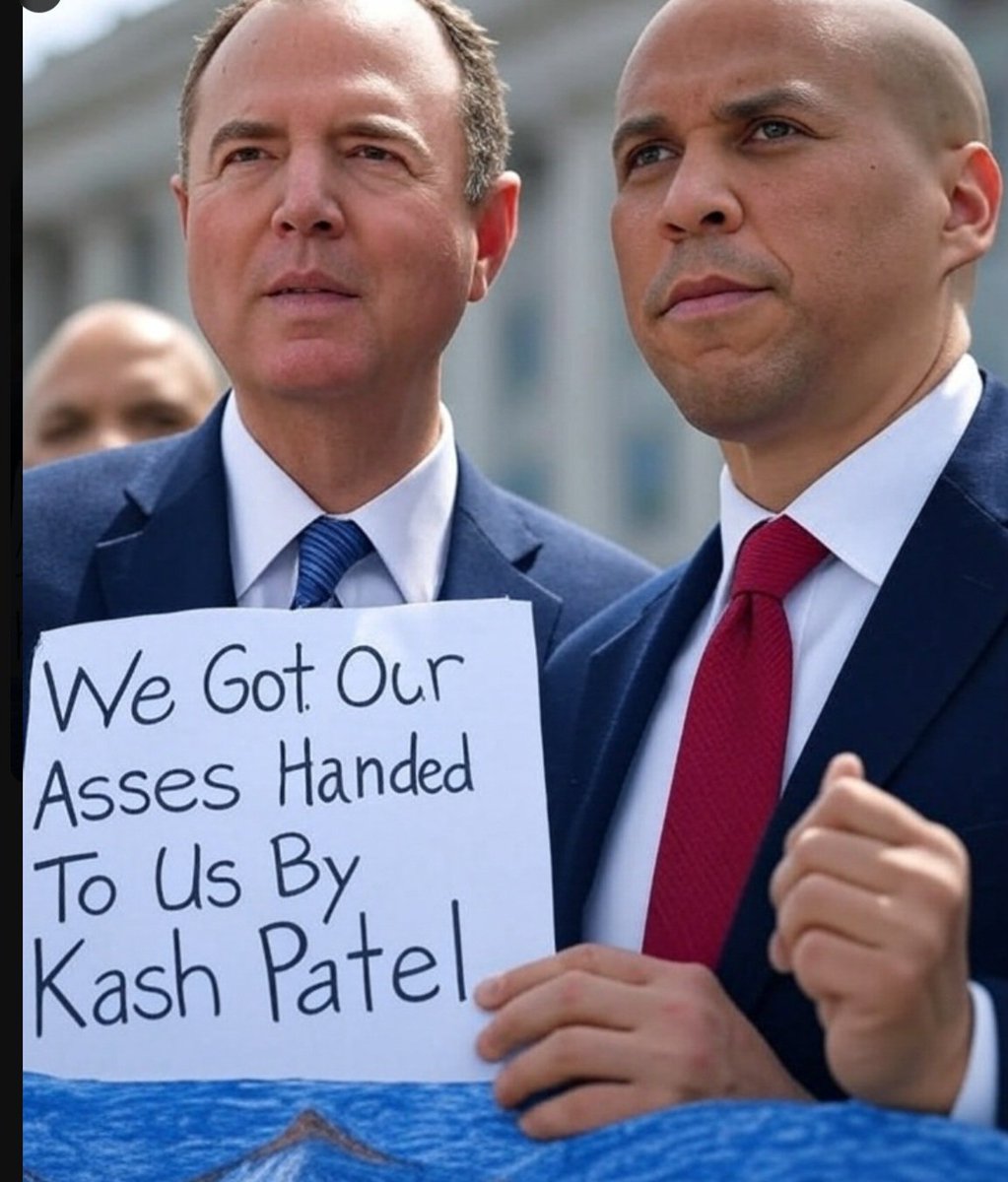 <a href="/SenBooker/">Sen. Cory Booker</a> It was glorious watching <a href="/FBIDirectorKash/">FBI Director Kash Patel</a> hand both your asses to you, today.