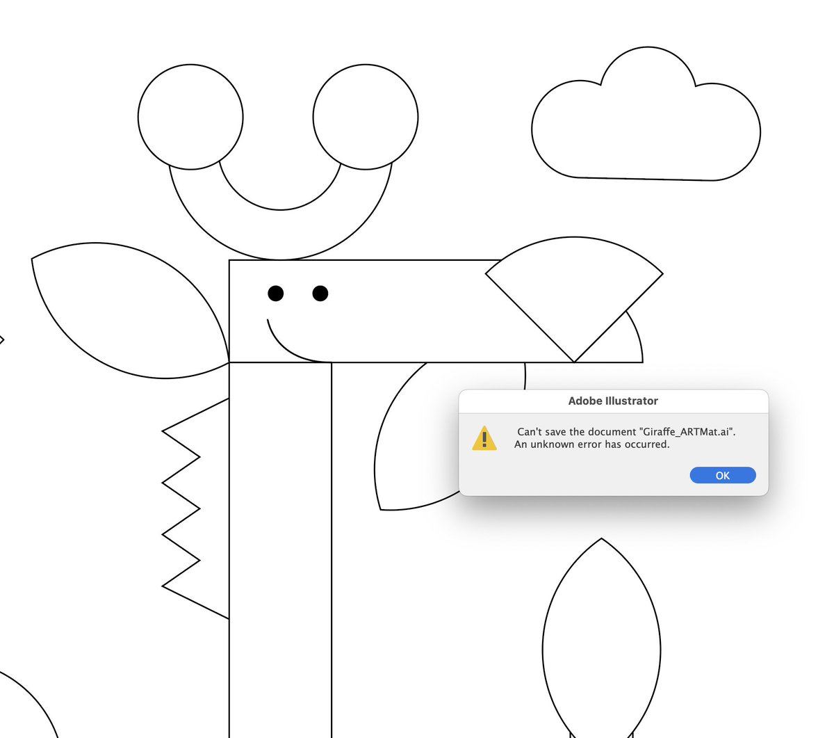 Vonster's tweet photo. A 102KB vector file is bringing @Adobe illustrator 2025 to it's knees every time I go to save the file. Pro tools! #frustrator https://t.co/FpGcd812xX