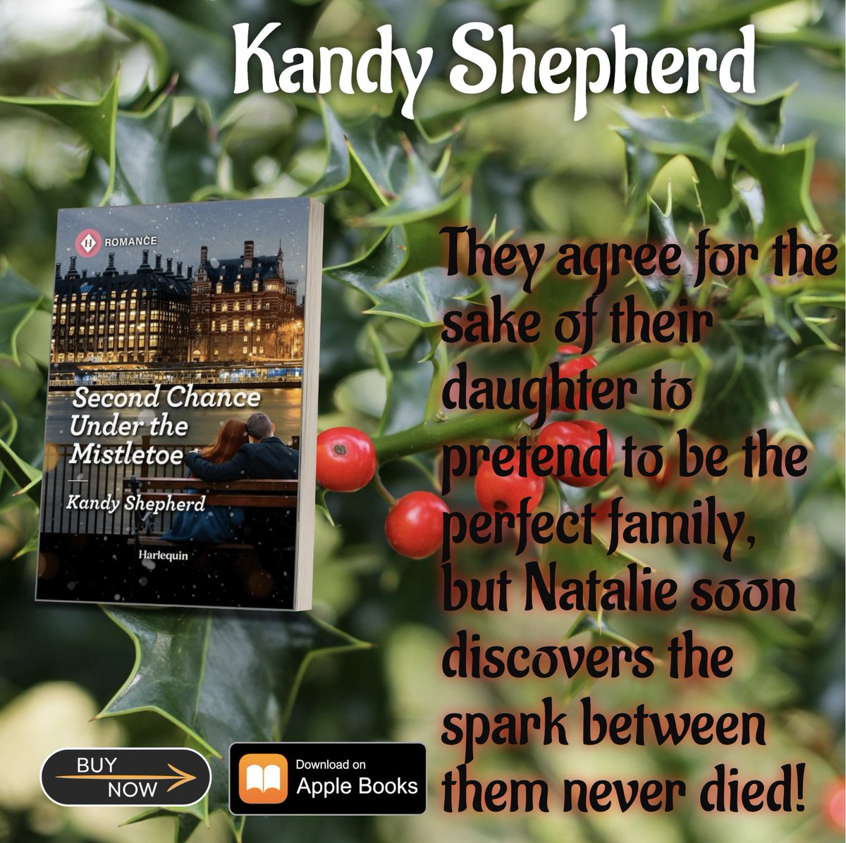 NasDean's tweet image. #PreOrder 𝓢𝓮𝓬𝓸𝓷𝓭 𝓒𝓱𝓪𝓷𝓬𝓮 𝓤𝓷𝓭𝓮𝓻 𝓽𝓱𝓮 𝓜𝓲𝓼𝓽𝓵𝓮𝓽𝓸𝓮 by @KandyShepherd "They agree for the sake of their daughter to pretend to be the perfect family, but Natalie soon discovers the spark between them never died!" #HarlequinRomance

amazon.com/dp/B0F24W3SDN