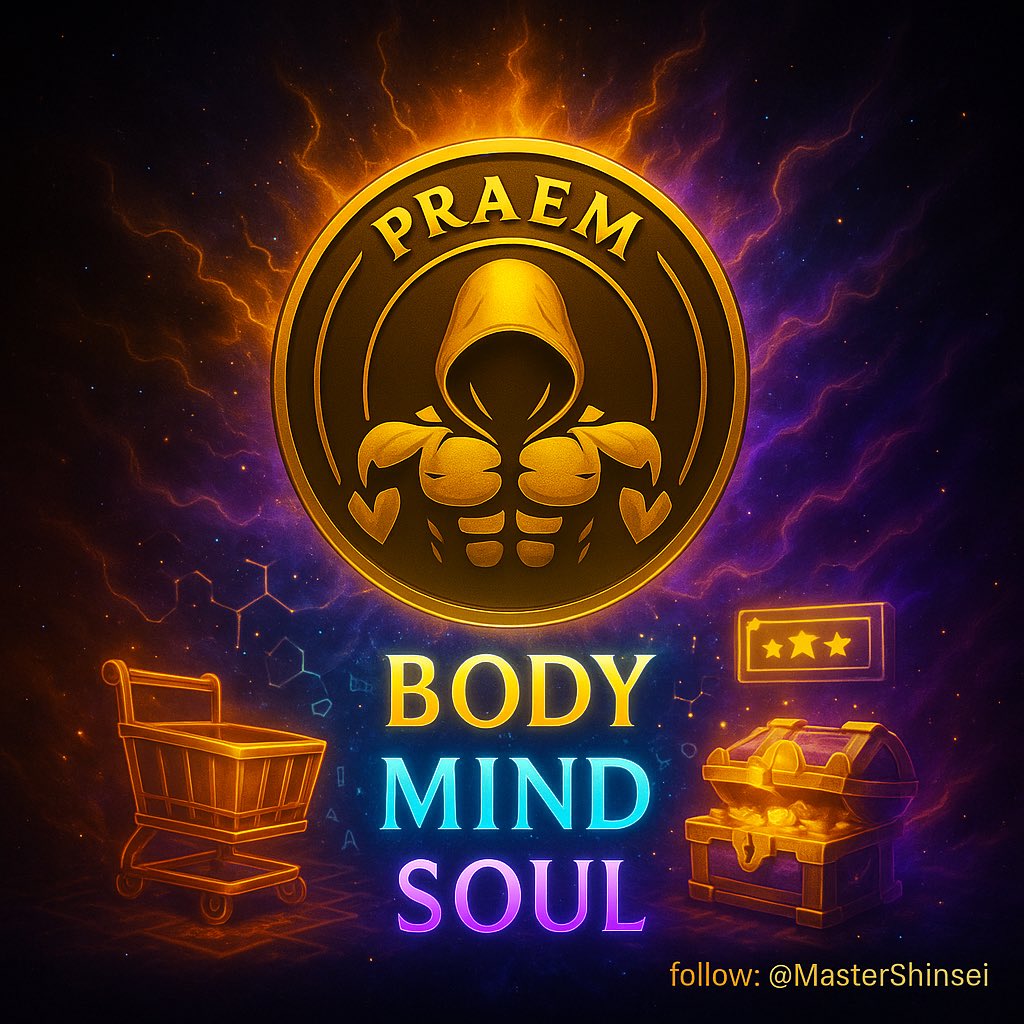 MasterShinsei's tweet photo. 🌟 CLOSING
🇬🇧 PRAEM is Body · Mind · Soul.
A revolution that values discipline, knowledge & creativity.
Would you join the movement?
🇪🇸 PRAEM es Cuerpo · Mente · Alma.
Una revolución que valora la disciplina, el conocimiento y la creatividad.
¿Te unes al movimiento?
#PRAEM #Blockchain #CryptoHealth