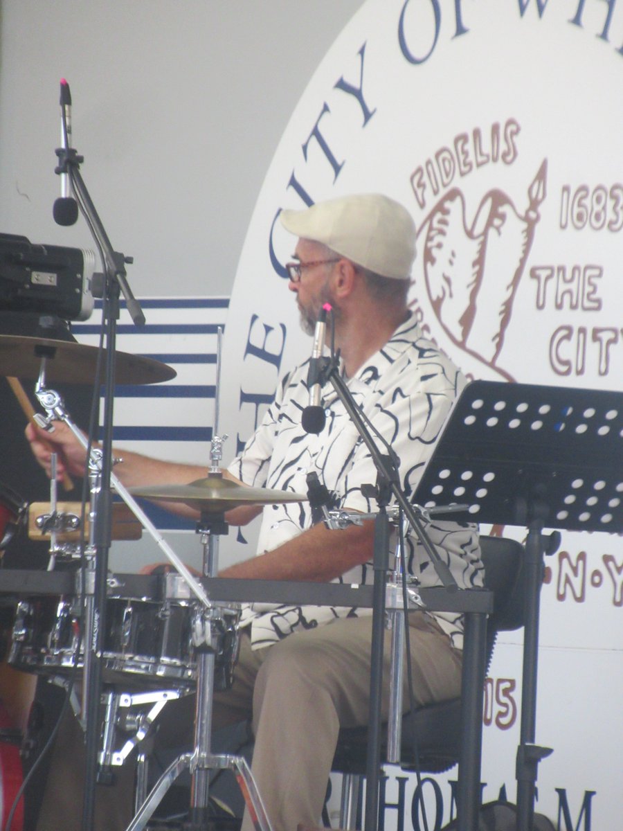 QOTDCT's tweet image. #RecentEvents #OutsideOfCT:
Percussionist Chembo Coriel at the 14th #JazzFest in #WhitePlains, #NY, 9/14/2025
