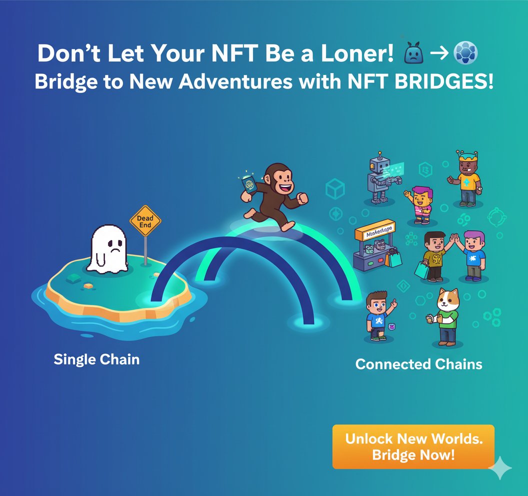 Is your prized NFT feeling a bit… lonely? Trapped on one blockchain while all the action is happening on another? 😫

NFTs trying to cross chains without an NFT Bridge is like trying to drive from New York to London without a plane. It’s just not happening. 🤦‍♂️

But what if you