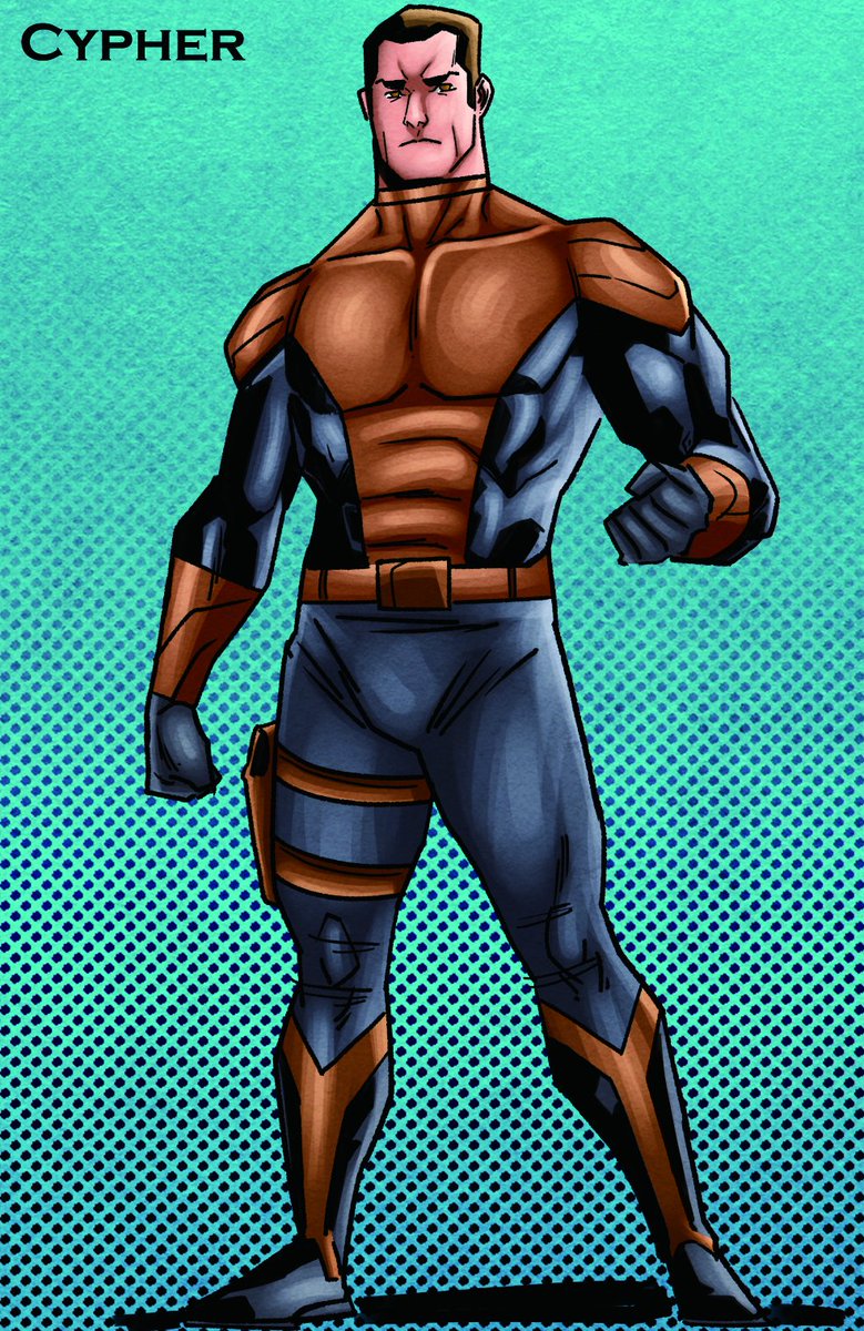 LoreDoctor's tweet photo. This is Cypher, a superhero with the ability to innately understand and speak any language, including computer code, from my upcoming comic Indivisibles. Please follow for updates, and support my Kickstarter so I can make this comic book a reality! https://t.co/Y65kZgMTeF