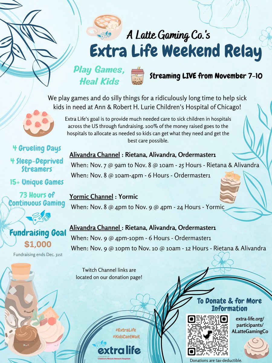 THE ANNUAL FUNDRAISING EVENT IS APPROACHING!
Donations are now open here!
extra-life.org/participants/A…

#extralife #fundraiser #twitch