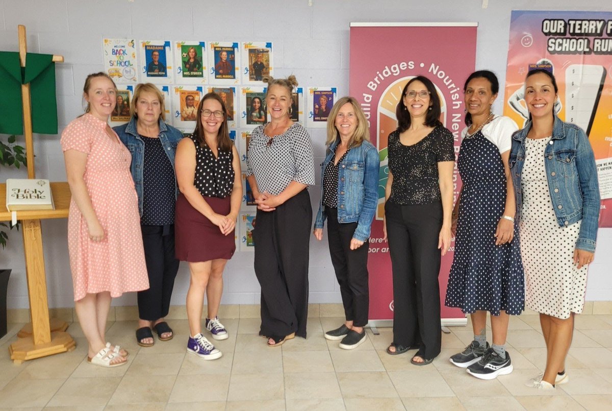 Make your mark <a href="/StGabrielOCSB/">St. Gabriel School</a>. Staff is ready for #dotday.  #ocsb