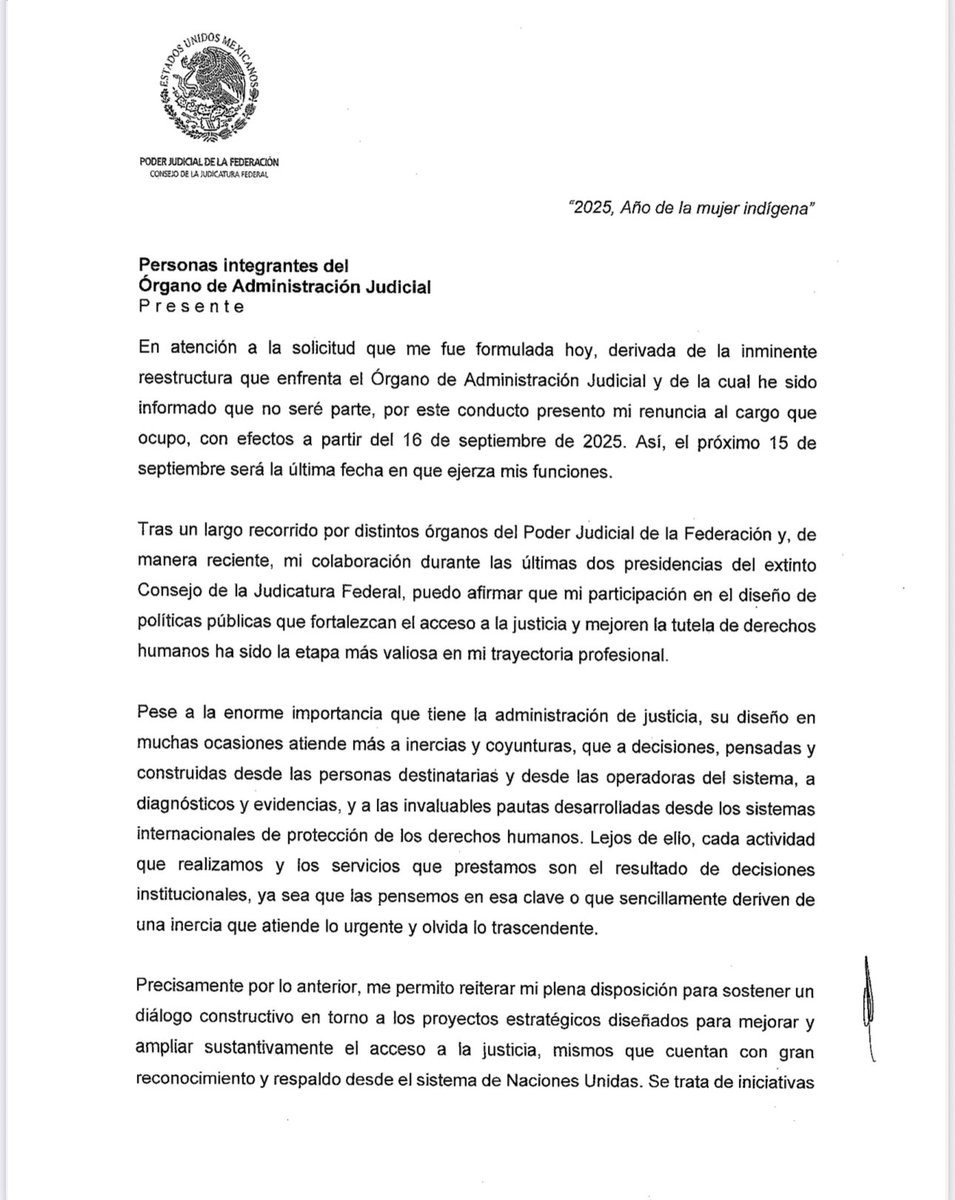 GuerreroZazueta's tweet image. Durante 16 años he trabajado en la tutela de DH, el acceso a la justicia (nacional e internacional) y la atención a víctimas.

Los últimos 7 años colaboré en el desarrollo de políticas públicas para ampliar el acceso a la justicia desde el CJF.

Ayer fue mi último día en el #PJF.