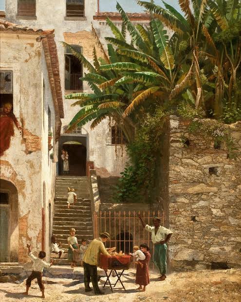 A hora do pão - Abigail de Andrade, 1889 | 🇧🇷

Abigail de Andrade foi uma pintora brasileira nascida em Vassouras, RJ. Abigail foi a primeira mulher a ser premiada com a Grande Medalha de Ouro (1884) na então principal exposição de arte do Brasil: a Exposição Geral de Belas Artes
