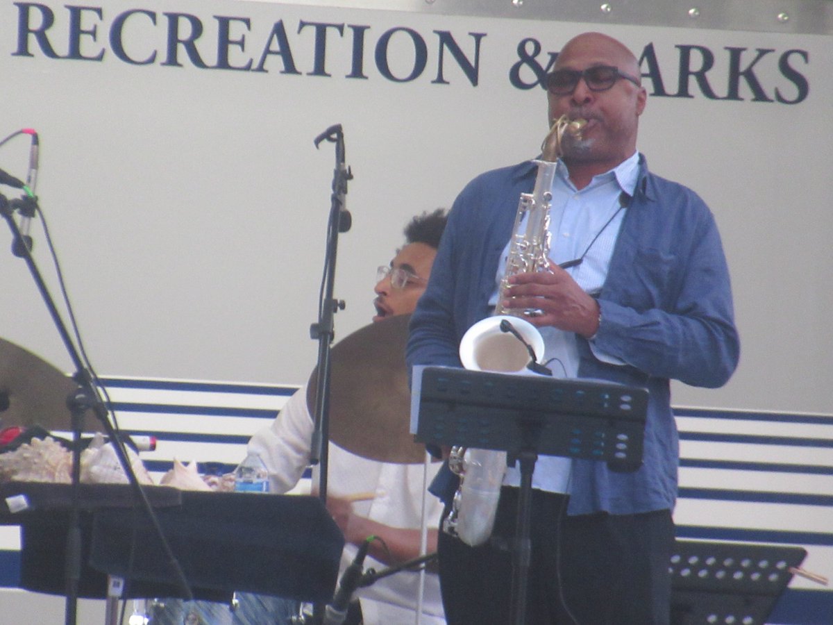 QOTDCT's tweet image. #RecentEvents #OutsideOfCT:
Trombonist [and &apos;seashellist&apos; [2]) Steve Turre and his Sextet at the 14th #JazzFest in #WhitePlains, #NY, 9/14/2025