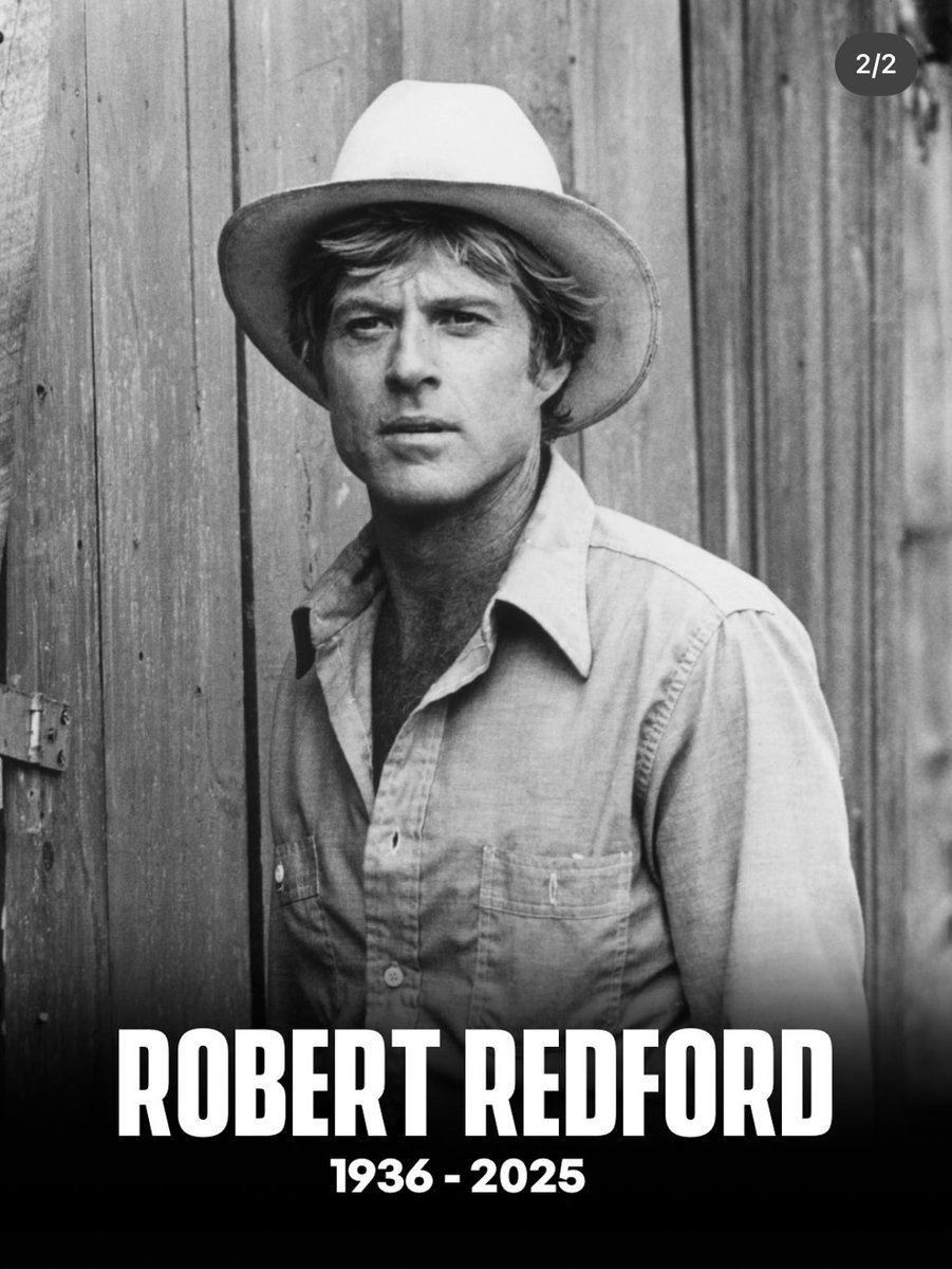 uuestsidebaby's tweet photo. NBC News reports beloved Hollywood icon, Robert Redford, has passed away in his sleep at the age of 89 years old. https://t.co/AqaAOTDocU