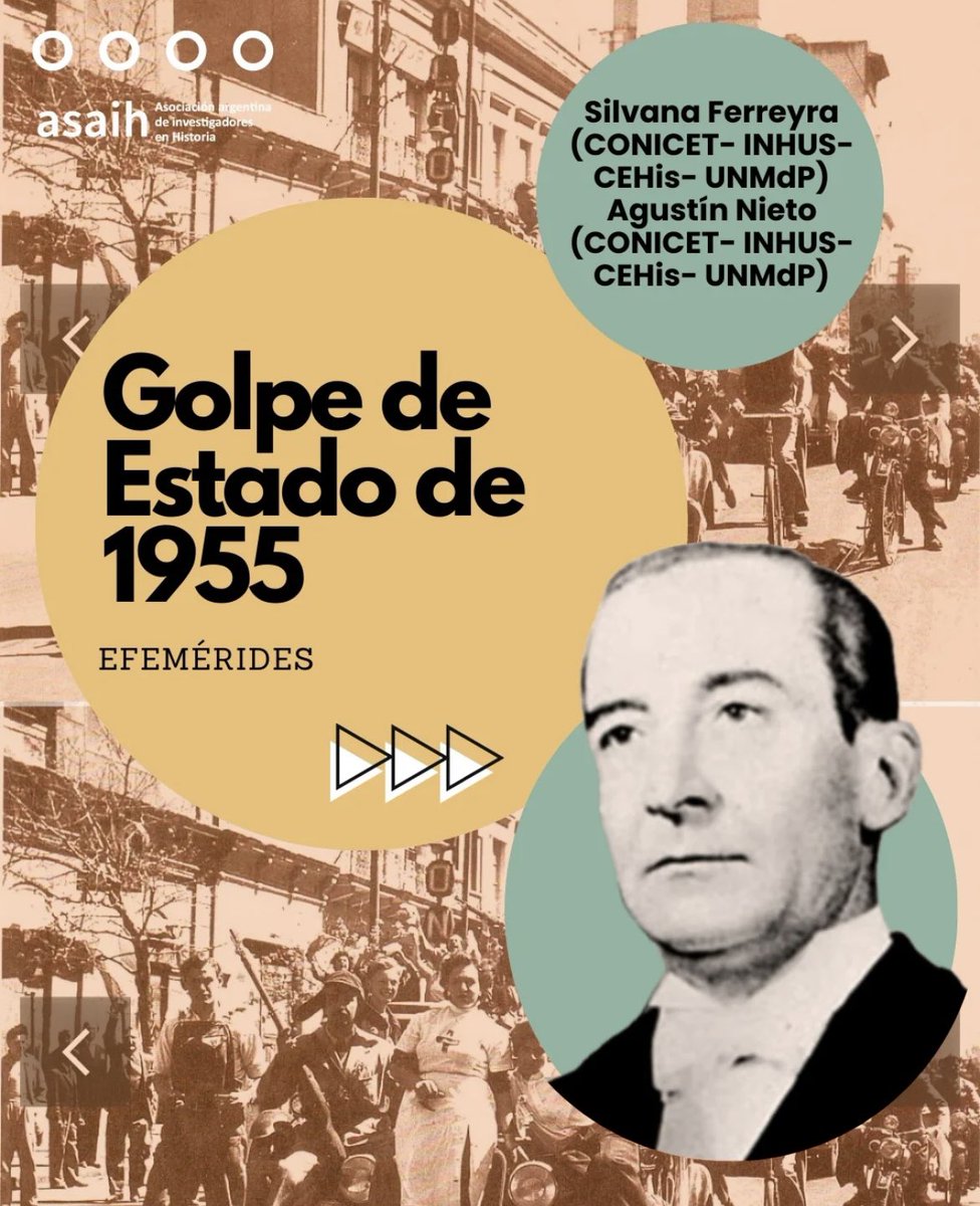🗓️ Hoy se cumplen 70 años del golpe de Estado de 1955, cuando un 16 de septiembre de ese año, sectores civiles y militares derrocaron al gobierno de Juan D. Perón. Un hecho que marcó profundamente la historia argentina y abrió un periodo de proscripción y conflictividad política.