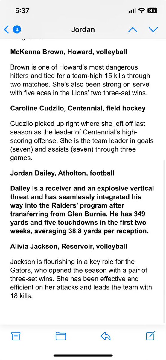 Thank you <a href="/baltimoresun/">The Baltimore Sun</a> for recognizing me only coming harder for future weeks💯