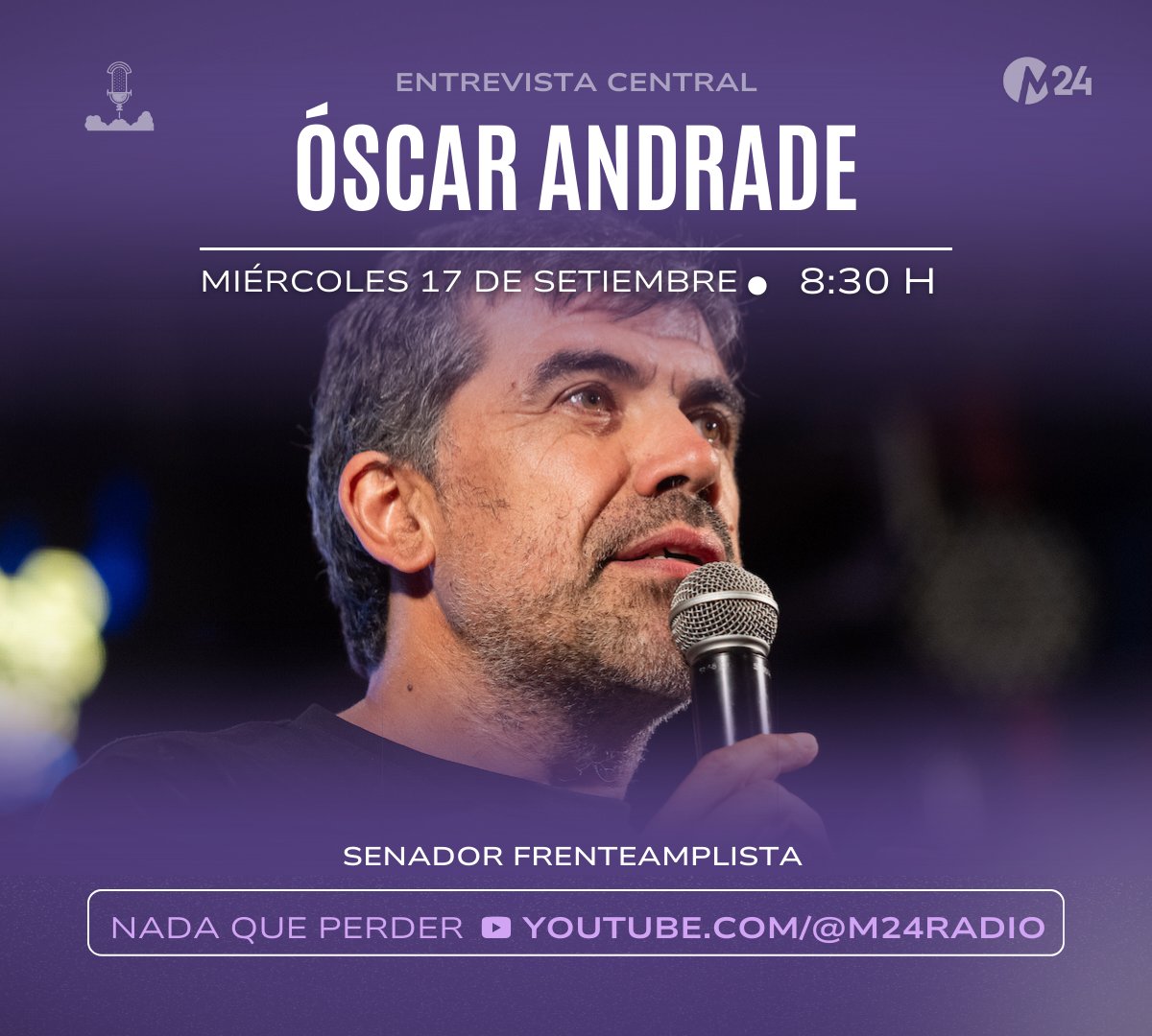 Nada que perder (@nadaqueperderuy) on Twitter photo 🎙️Las claves que diferencian este presupuesto del gobierno anterior.
🗣️El entrevistado central de este miércoles será el senador frenteamplista <a href="/Oandradelallana/">Óscar Andrade</a>.
📻A partir de las 8, por <a href="/M24radio/">M24</a>. 🎙️Las claves que diferencian este presupuesto del gobierno anterior.
🗣️El entrevistado central de este miércoles será el senador frenteamplista <a href="/Oandradelallana/">Óscar Andrade</a>.
📻A partir de las 8, por <a href="/M24radio/">M24</a>.