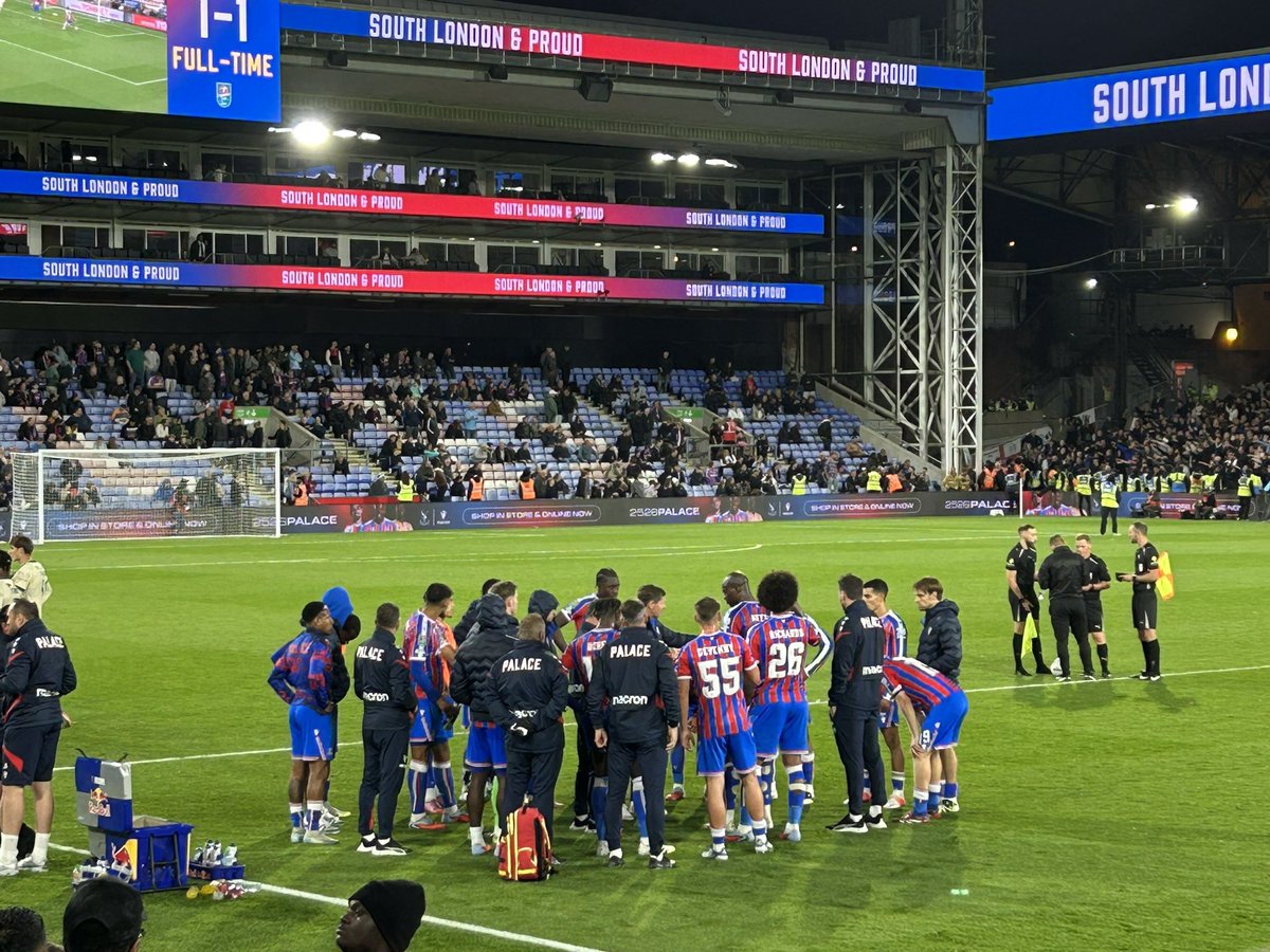 Back from the game - a tough watch but we got the job done and deservedly IMHO progress to R4 of the Carabou Cup! South London is ours! 🦅