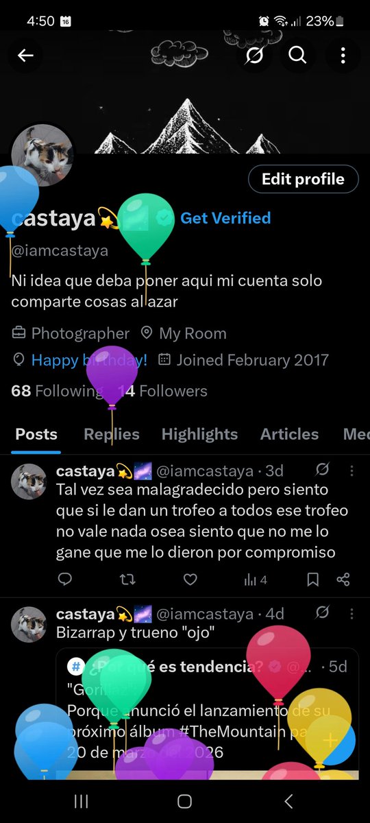 iamcastaya's tweet photo. Tengo globos!!!! https://t.co/tqY0t6mTi5