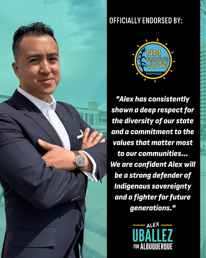 alexforabq's tweet image. I’m truly honored to receive the endorsement of NM Native Vote. Thank you for your trust and for your unwavering commitment to protecting Indigenous sovereignty and building a better future for New Mexico. I’m ready to keep fighting alongside you.
#NMNativeVote