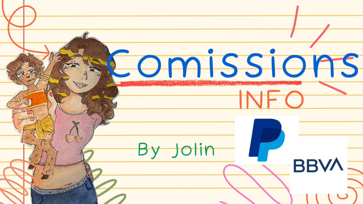 _DUPy_'s tweet photo. Holaa! Soy Jolin y vengo ofreciendo mis comisiones 

Mis métodos de pagos son Paypal y transferencia bancaria de México ^^

Si quieres una comisión escríbeme por privado!

#ComisionesAbiertas #comisiones #dibujos #fypシ #fypviraltwitter https://t.co/BdRurPF3zG