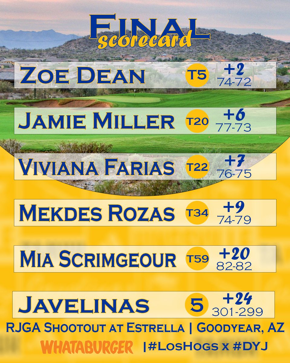 First tournament back and the squad is looking good🏌️‍♀️

#LosHogs #DYJ