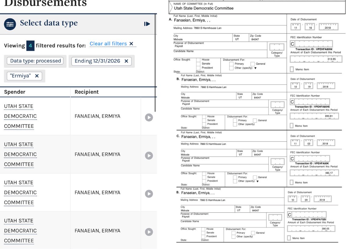 Before Democrats try to gaslight you by saying they have no idea who the founder of this domestic terrorist organization is, Ermiya Fanaeian was on the Utah State Democratic Committee payroll.