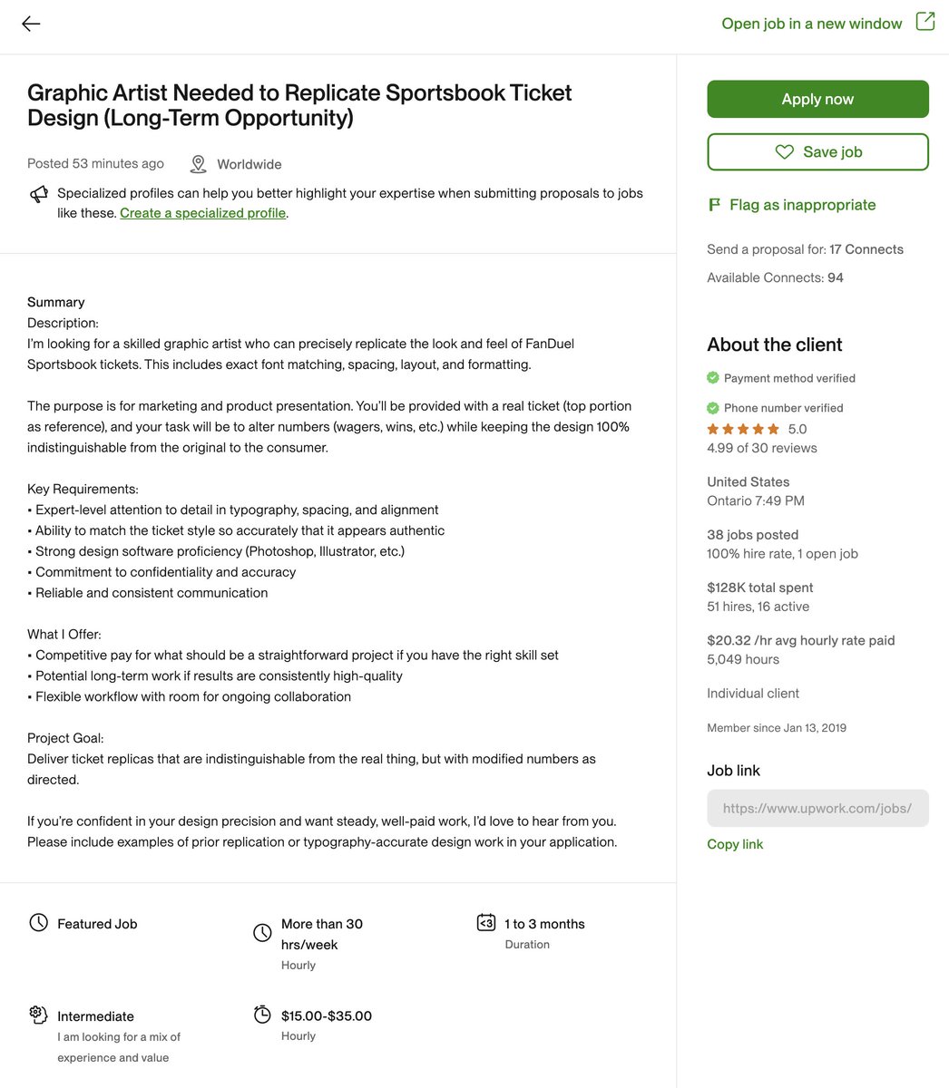 Spotted on Upwork...🤦‍♂️