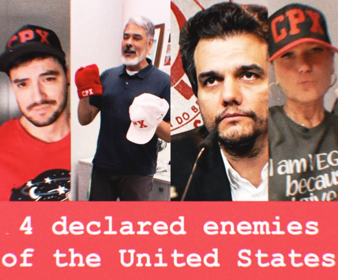 BrazilenDireita's tweet photo. Não parem de denunciar esses 4 socialistas e apoiadores de #ditadores para o @SecRubio e @EmbaixadaEUA !
#felipeneto
#realwbonner
#WagnerMouraReal
#xuxameneghel
Os quatro endossam as crueldades e injustiças do governo com #FakeNews e ataques aos #EUA e #Trump. https://t.co/IIJANV61zh
