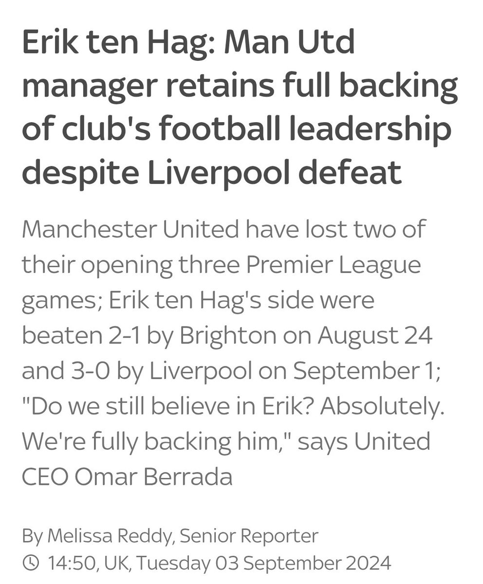 Literally the same as last year. No wonder their players expects him to be sacked