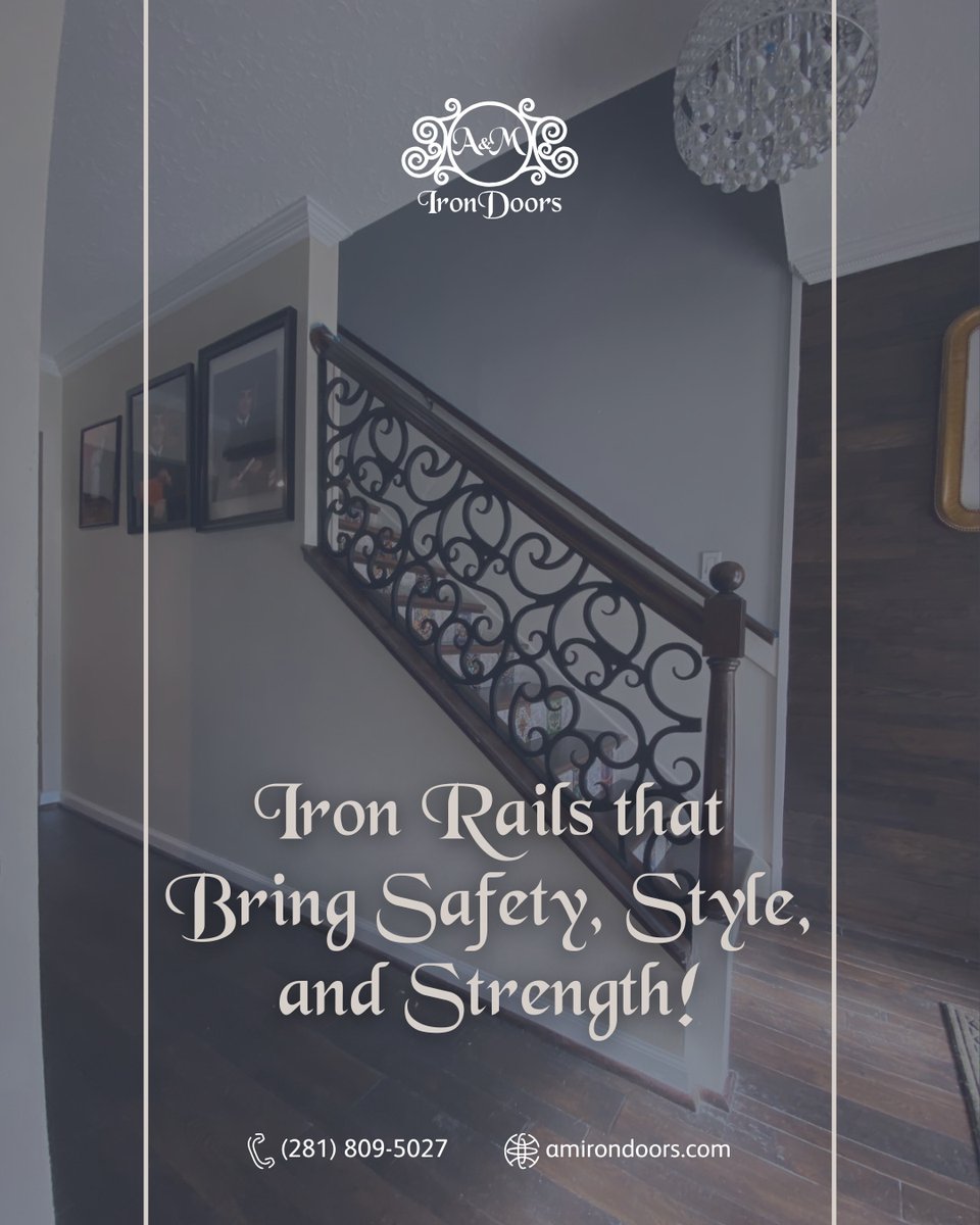AMIronDoors's tweet image. Iron Rails that Bring Safety, Style, and Strength! 🏠🛡️

Protect your home without compromising on style with our Iron Rails. 

📞 (281) 809-5027
🌐 amirondoors.com

#IronRails #HomeSecurity #DurableDesign #StrengthAndStyle #ElevateYourSpace #ProtectYourHome #IronWork