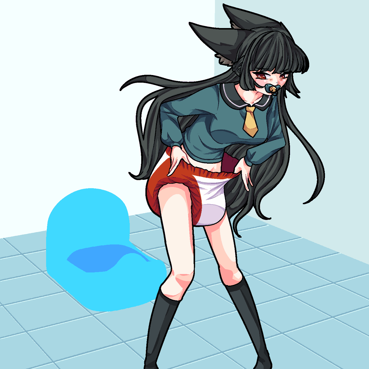 MagentaDaycare's tweet photo. miyabi tries a new kind of training! https://t.co/efrgez7eRd