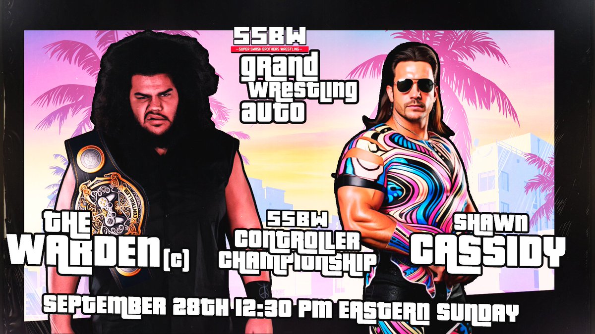 The Warden <a href="/wrestlingwarden/">James Arrington</a> will defend his SSBW Controller Championship against Shawn Cassidy <a href="/TheRockstarSC/">"The Rockstar" Shawn Cassidy</a> at Grand Wrestling Auto! #SSBW #EFED #WWE2K25 #CAWUNNITY #GRANDWRESTLINGAUTO #GTA6