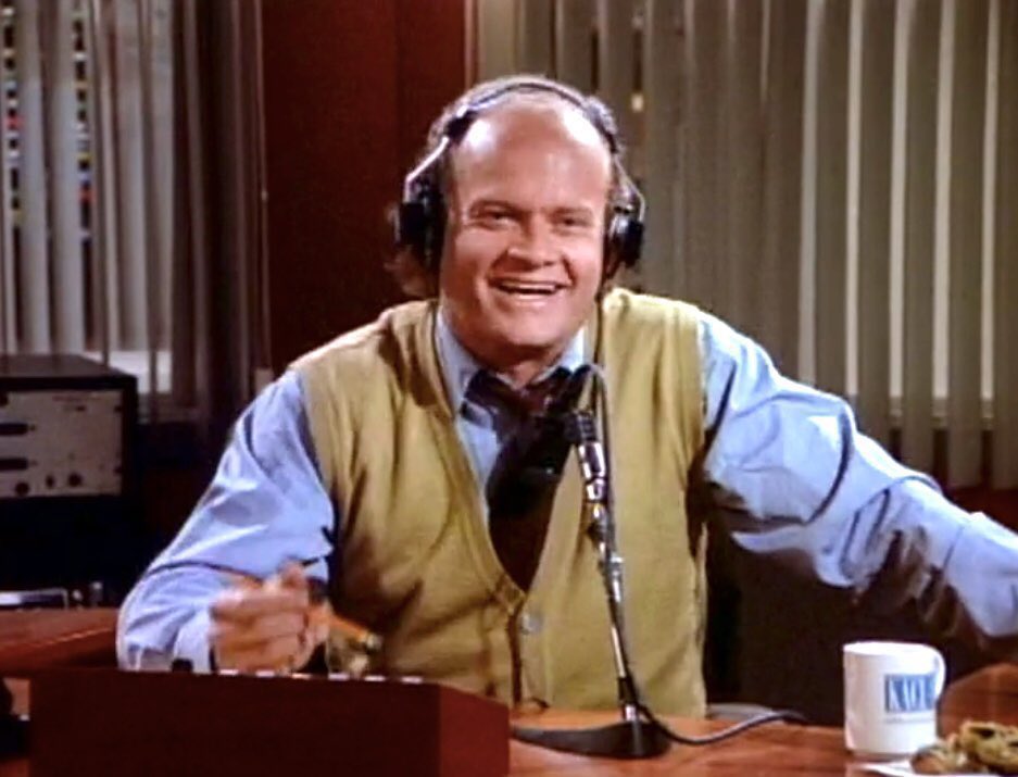 RetroNewsNow's tweet photo. ‘This is Dr. Frasier Crane. I’m listening!’

📺 DEBUT: 'Frasier' starring Kelsey Grammer premiered 32 years ago, September 16, 1993, on NBC https://t.co/YwYbND0DHZ