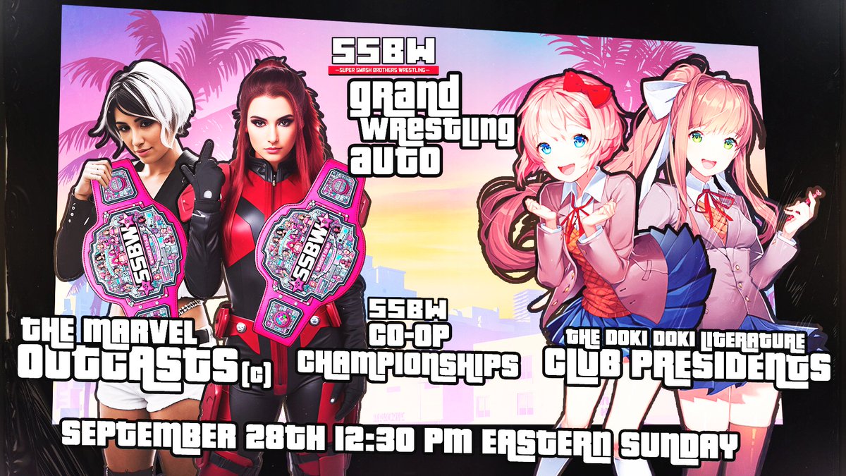 The Marvel Outcasts <a href="/SJRaeChirp/">SJ Rae & Rebecca Starr</a> defend their SSBW CO-OP Championships against The Doki Doki Literature Club Presidents at Grand Wrestling Auto! #SSBW #EFED #WWE2K25 #CAWUNNITY #GRANDWRESTLINGAUTO #GTA6 #DDLC #DOKIDOKILITERATURECLUB