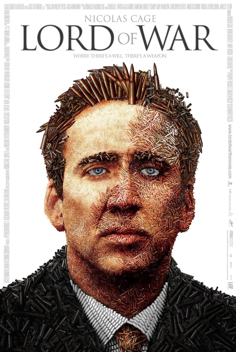 FilmNewsNos's tweet photo. 🎬MOVIE HISTORY: 20 years ago today, September 16, 2005 the movie ‘Lord of War’ opened in theaters!

#NicolasCage #EthanHawke @JaredLeto #BridgetMoynahan #NaluTripician #EamonnWalker #IanHolm #TanitPhoenix #DonaldSutherland #WestonCoppola #SammiRotibi #EugeneLazarev #AndrewNiccol https://t.co/i9XqKPLPQO