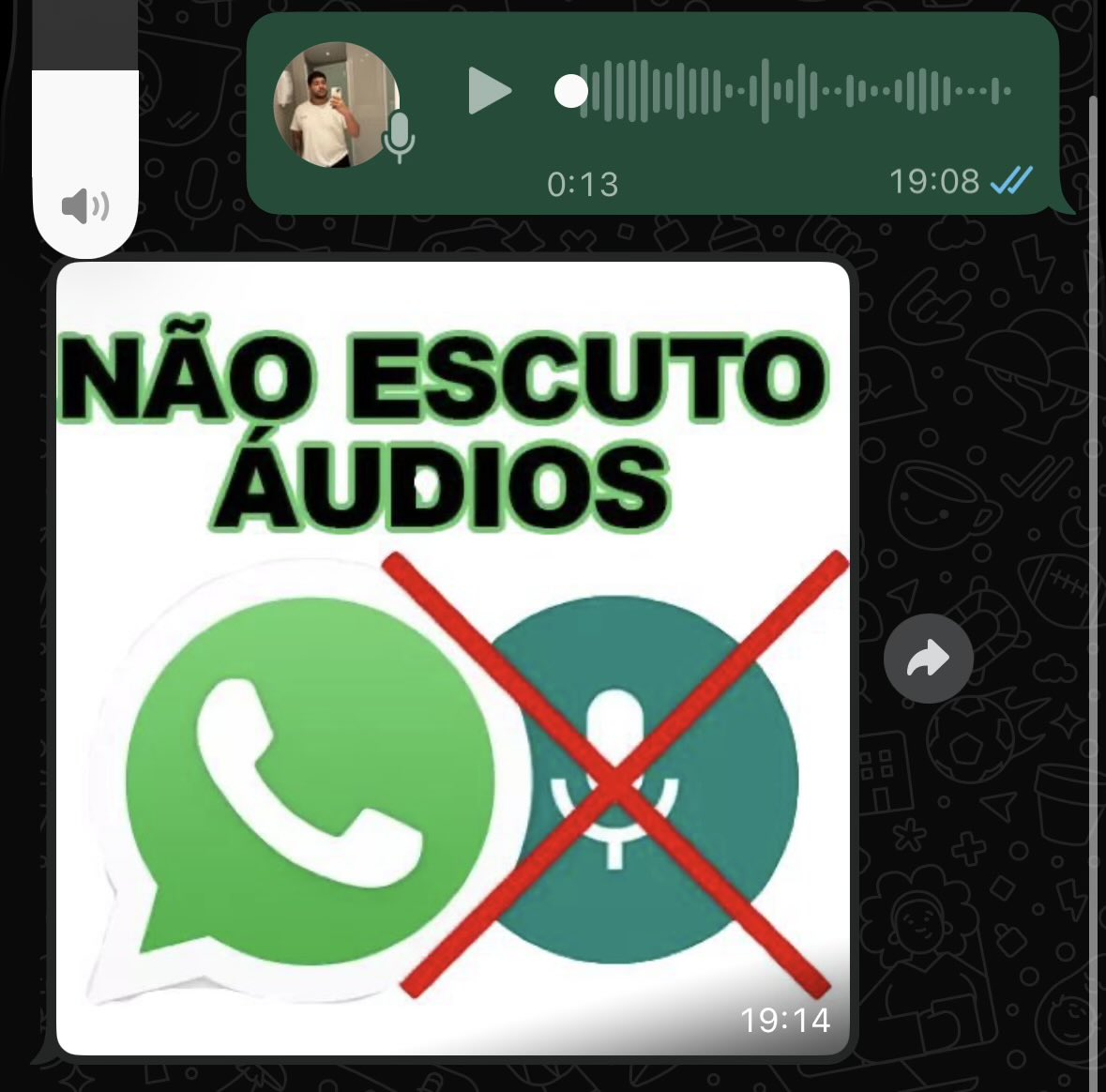 paivxp's tweet photo. meu maior hater vai ser uma pessoa q não escuta áudio https://t.co/BqaJ7qbCKn