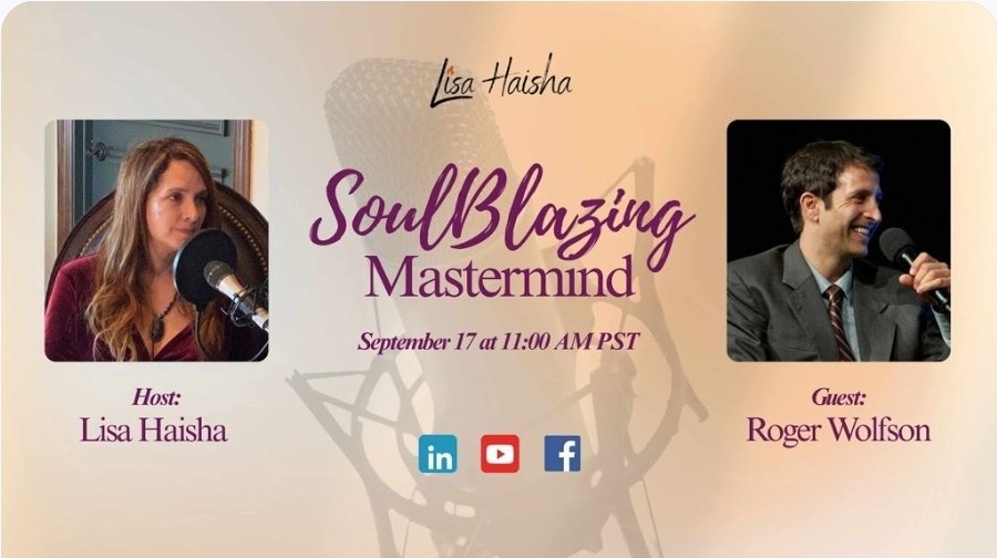 roger_wolfson's tweet photo. Tomorrow, I’m joining @LisaHaisha on SoulBlazing Mastermind Live.

She’s interviewed Joe Dispenza, Chris Voss, Larry King — and now me. :)

We’re talking AI, spirituality, consciousness, and what it takes to keep control in a collapsing world. Hope you’ll listen in. https://t.co/Sy7uYOEJ30
