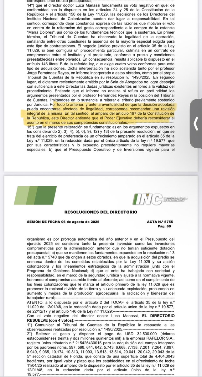 Senador: eso no es cierto. 

Voté en contra de la compra de María Dolores y voté en contra de la reiteración del gasto, solicitando en esa oportunidad que el Poder Ejecutivo revise el gasto por eventuales ilegalidades. 

Adjunto acta con el fundamento de voto en contra de fecha