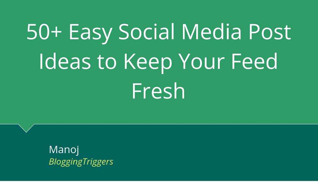 I’ll share more than 50 simple social media post ideas. These will fit platforms like Instagram, Facebook, Twitter, LinkedIn, and TikTok. #SocialMedia #Marketing <a href="/HeartofManoj/">Manoj</a>
lttr.ai/Ai02k