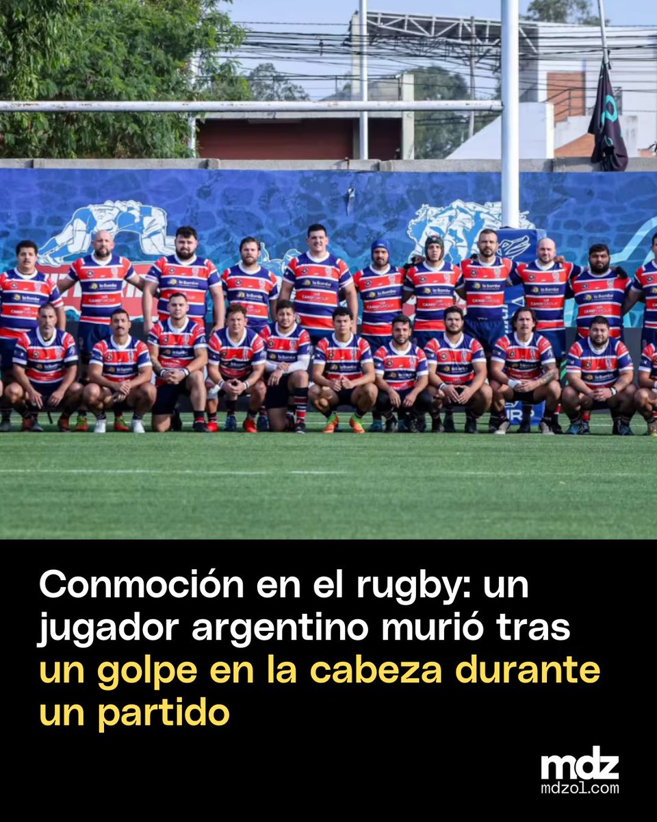 mdzol's tweet photo. 🕊️🏉El jugador del Old King Club murió tras sufrir un fuerte golpe en la cabeza durante un partido oficial disputado en Luque, Paraguay, por el torneo Pre Intermedia Metropolitano.

#RugbyArgentino #OldKingClub #Luque #PreIntermedia #NoticiasDeportes #Luto https://t.co/mgFTPV18eN