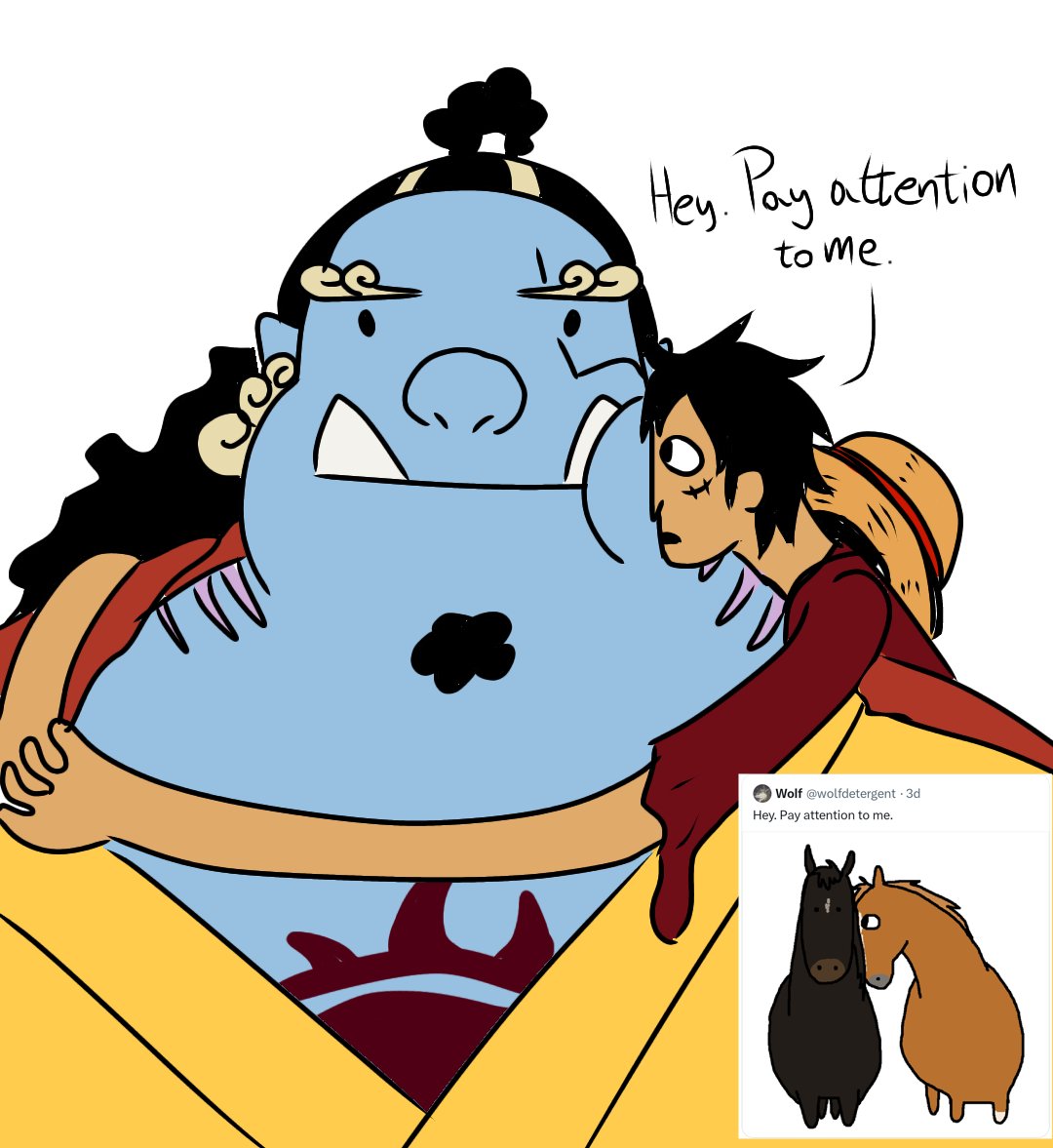 JJMcL4405's tweet photo. I tried to post this like 3 times bc I wasn't convinced of the drawing
I'm still not convinced btw
#ONEPIECE #jinbe #luffy #jinlu #lujin #ルジン https://t.co/C2XZ1U8pTh