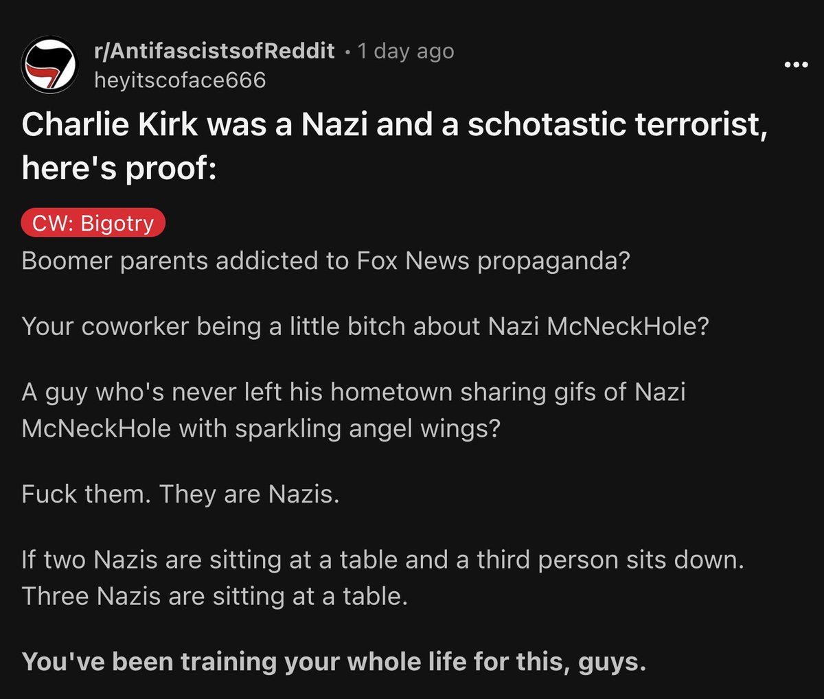Yes. Antifa people are retarded 😂 we should still pray for them though