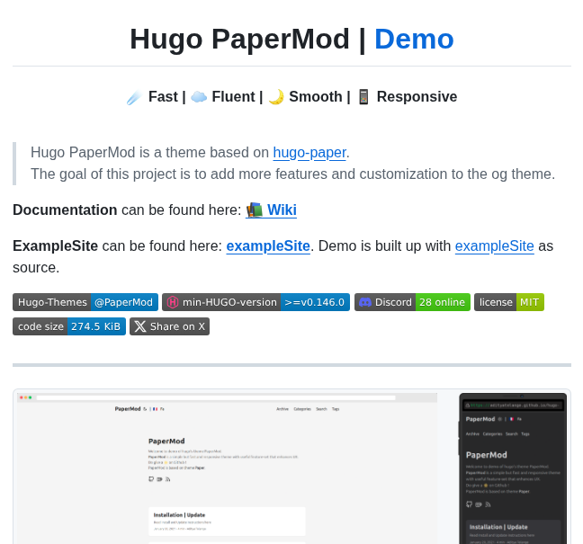 minimal Hugo theme with dark mode, multilingual support, and fast performance